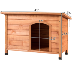 Outdoor Wood Weather Resistant Home Ground Dog House